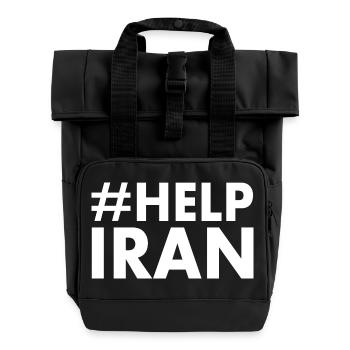Help iran - Rolltop Rucksack mit zwei Griffen - Schwarz - Vorne