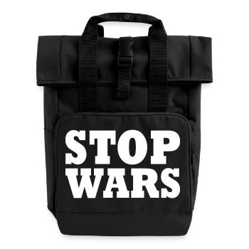 Stop wars - Sac à dos Roll Top à deux anses - noir - Devant
