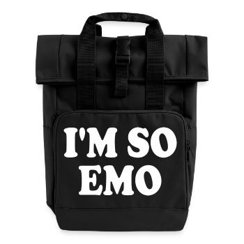 Im so emo - Roll Top Backpack with Two Handles - black - Front