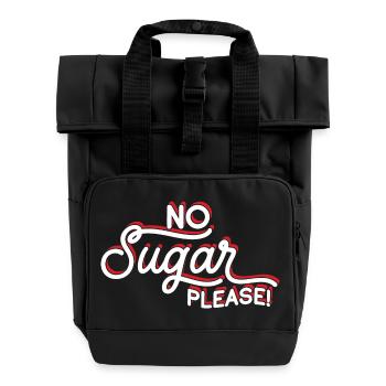 Anti-Sügar Flashing Passion Nachricht - Rolltop Rucksack mit zwei Griffen - Schwarz - Vorne