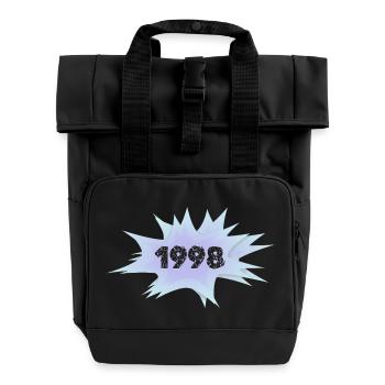 1998 - Roll Top Backpack with Two Handles - black - Front