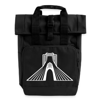 Azadi Tower Iran - Rolltop Rucksack mit zwei Griffen - Schwarz - Vorne
