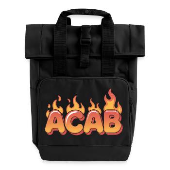 ACAB – Anti-Cops-Tee - Rolltop Rucksack mit zwei Griffen - Schwarz - Vorne