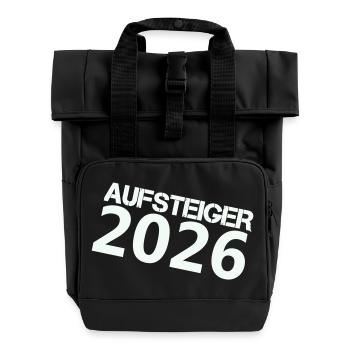 aufsteiger_2026- - Rolltop Rucksack mit zwei Griffen - Schwarz - Vorne