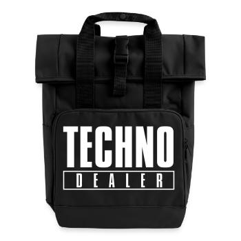 Techno-Händler - Rolltop Rucksack mit zwei Griffen - Schwarz - Vorne