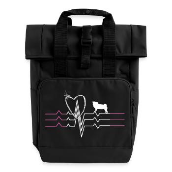 Amour carlin - Sac à dos Roll Top à deux anses - noir - Devant
