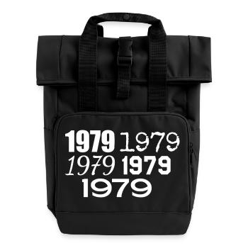 1979 - Rolltop Rucksack mit zwei Griffen - Schwarz - Vorne
