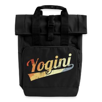 Vintage Yogini - Roll Top Backpack with Two Handles - black - Front