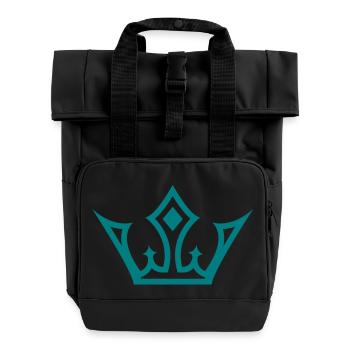 crown de - Rolltop Rucksack mit zwei Griffen - Schwarz - Vorne
