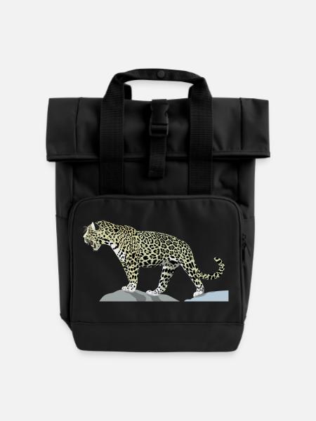 Jaguar - Rolltop Rucksack mit zwei Griffen - Schwarz