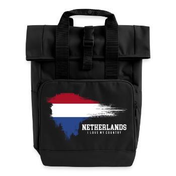 Drapeau de la Pride des Pays-Bas - Sac à dos Roll Top à deux anses - noir - Devant