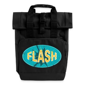 FLASH EMBLEM - Sac à dos Roll Top à deux anses - noir - Devant