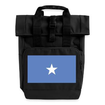 Somalia Flagge - Rolltop Rucksack mit zwei Griffen - Schwarz - Vorne