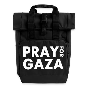 Pray for gaza - Rolltop Rucksack mit zwei Griffen - Schwarz - Vorne