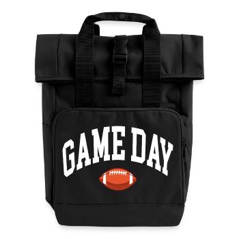 Fan de football le jour de match - Sac à dos Roll Top à deux anses - noir - Devant