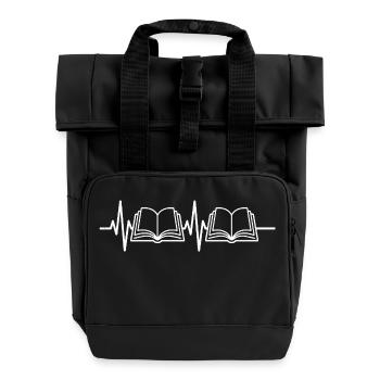 Heartbeat Book Reader - Book Heartbeat - Sac à dos Roll Top à deux anses - noir - Devant