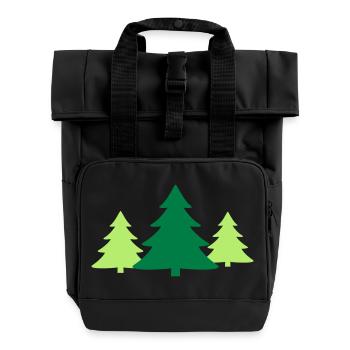 Christbaum, Gruppe - Rolltop Rucksack mit zwei Griffen - Schwarz - Vorne
