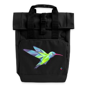 AD Geometric Hummingbird - Rolltop Rucksack mit zwei Griffen - Schwarz - Vorne