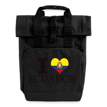 J'AIME EQUATEUR - Sac à dos Roll Top à deux anses - noir - Devant