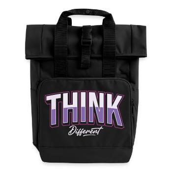 Denke anders - Rolltop Rucksack mit zwei Griffen - Schwarz - Vorne