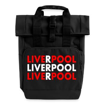 Liverpool - Rolltop Rucksack mit zwei Griffen - Schwarz - Vorne