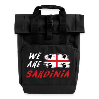 Wir sind Sardinien - Rolltop Rucksack mit zwei Griffen - Schwarz - Vorne
