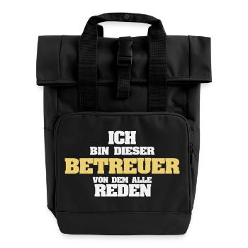 Beruf Betreuer - Rolltop Rucksack mit zwei Griffen - Schwarz - Vorne