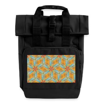 Marée d’automne kaléidoscope - Sac à dos Roll Top à deux anses - noir - Devant