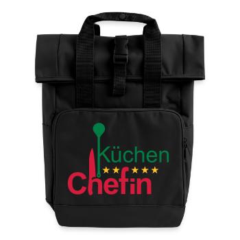 Cuisinier - Sac à dos Roll Top à deux anses - noir - Devant