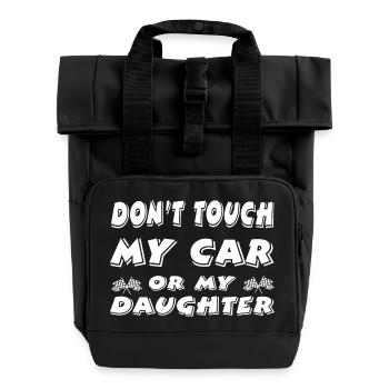Auto - Rolltop Rucksack mit zwei Griffen - Schwarz - Vorne