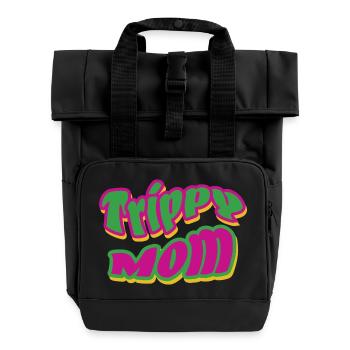 Trippy Mom 2 - Rolltop Rucksack mit zwei Griffen - Schwarz - Vorne