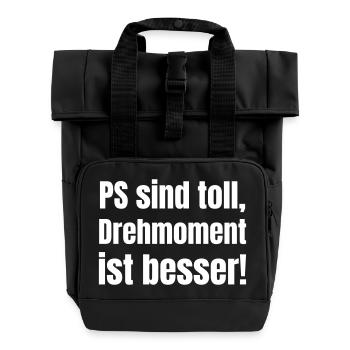 La HP, c’est bien, le couple, c’est mieux ! - Sac à dos Roll Top à deux anses - noir - Devant