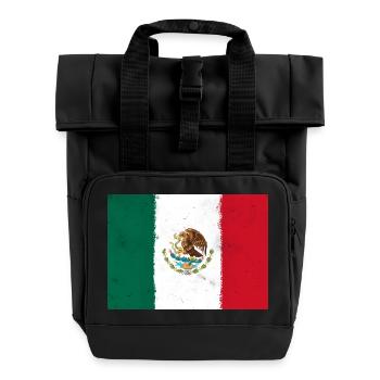 Drapeau du Mexique - Sac à dos Roll Top à deux anses - noir - Devant