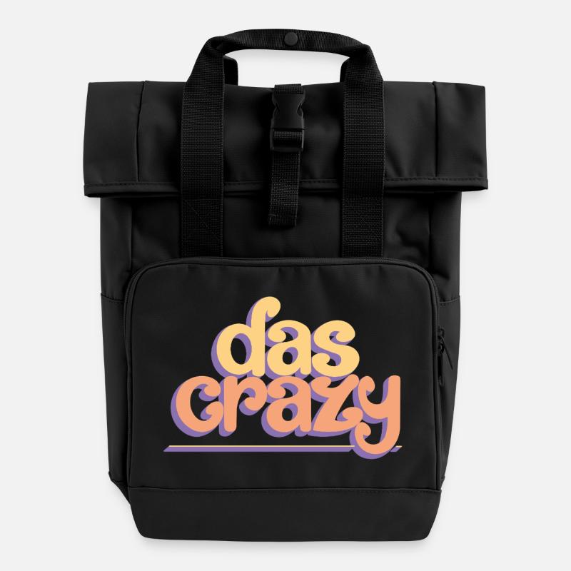 Le Fou - Sac à dos Roll Top à deux anses - noir