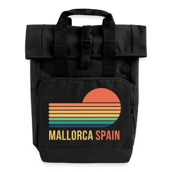 Mallorca - Rolltop Rucksack mit zwei Griffen - Schwarz - Vorne