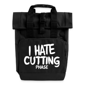 Je déteste Cutting Phase Fitness Diet GYM Gym - Sac à dos Roll Top à deux anses - noir - Devant
