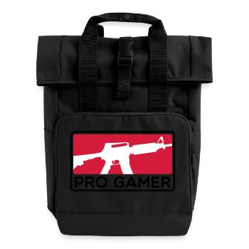 M4 PRO GAMER - Roll Top Backpack with Two Handles - black - Front