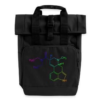 LSD coloured - Roll Top Backpack with Two Handles - black - Front