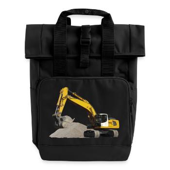 Bagger - Rolltop Rucksack mit zwei Griffen - Schwarz - Vorne