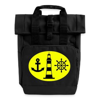 Sail - Roll Top Backpack with Two Handles - black - Front