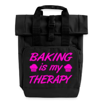 Bake - Roll Top Backpack with Two Handles - black - Front