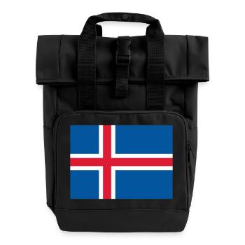 Iceland flag / Drapeau Islande - Sac à dos Roll Top à deux anses - noir - Devant