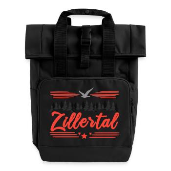 Zillertal - Rolltop Rucksack mit zwei Griffen - Schwarz - Vorne