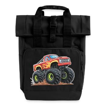 La folie des monster trucks - Sac à dos Roll Top à deux anses - noir - Devant