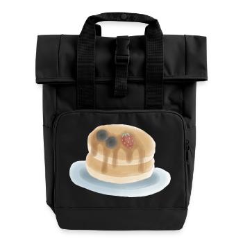 Illustration de crêpes aux baies sucrées - Sac à dos Roll Top à deux anses - noir - Devant