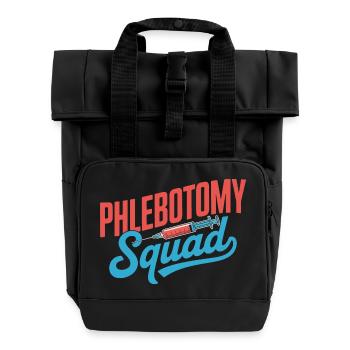 Phlebotomy Squad - Rolltop Rucksack mit zwei Griffen - Schwarz - Vorne