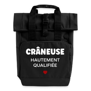 Crane - Roll Top Backpack with Two Handles - black - Front