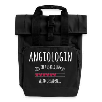 Angiologin Ausbildung Medizinstudium Ärztin - Rolltop Rucksack mit zwei Griffen - Schwarz - Vorne