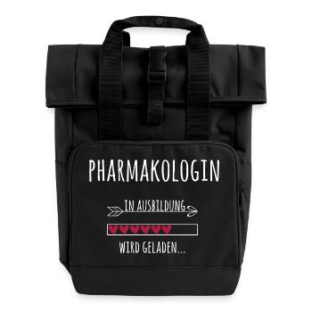 Pharmakologin Ausbildung Medizinstudium Ärztin - Rolltop Rucksack mit zwei Griffen - Schwarz - Vorne