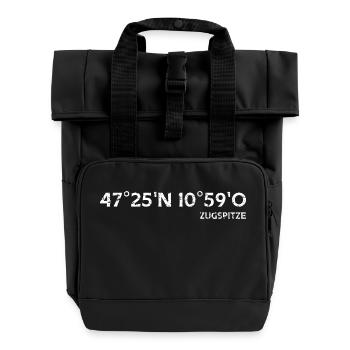 Zugspitze coordonnées sommet - Sac à dos Roll Top à deux anses - noir - Devant
